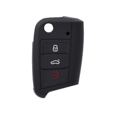 Husa cheie auto Techsuit compatibila cu  VW Polo, Jetta Skoda Rapid Seat Toledo - negru