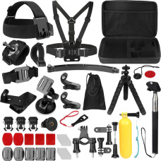 Kit Accesorii Camera Sport Techsuit SA50 pentru GoPro / SJCAM Series, 50in1, Negru Kit Accesorii Camera Sport Techsuit SA50 pentru GoPro / SJCAM Series, 50in1, Negru