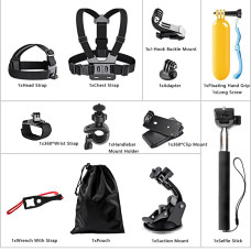 Kit Accesorii Camera Sport Techsuit SA15 pentru GoPro / SJCAM Series, 15in1, Negru Kit Accesorii Camera Sport Techsuit SA15 pentru GoPro / SJCAM Series, 15in1, Negru