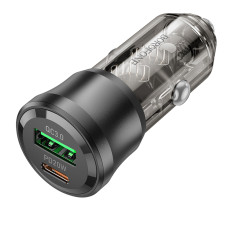 Incarcator auto Borofone BZ25 Journey USB + Type C PD38W 3A, Negru