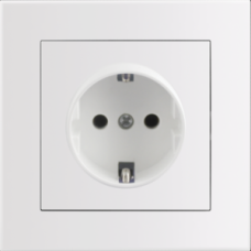 ENTAC Arnold priza simpla cu impamantare 250V 16A IP20 ALB