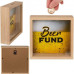 Pusculita "Beer Fund" din lemn 20X20CM